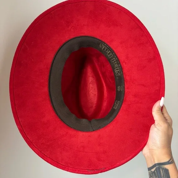 Unisex Feather Suede Wide Brim Fedora Hat